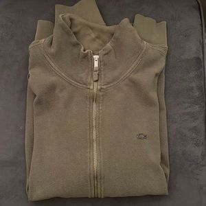 MEN’S FULL ZIP 100% cotton Olive Green LACOSTE